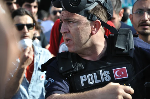 İstanbul gezi Parkı protesto, daha ilk günden — Stok fotoğraf