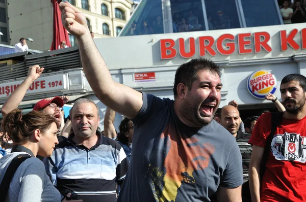 Protesto no Parque Gezi de Istambul, no primeiro dia — Fotografia de Stock