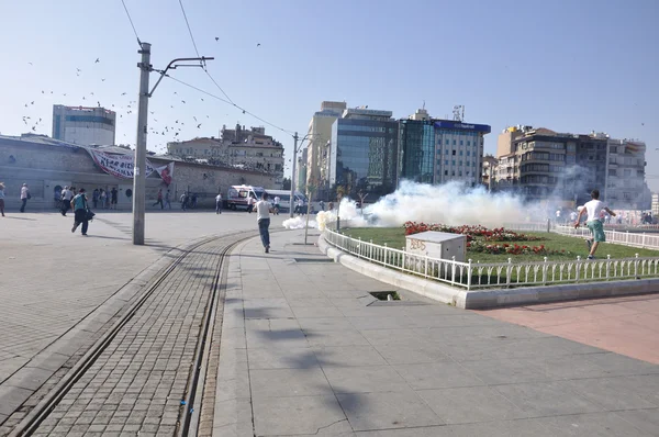 İstanbul gezi Parkı protesto, daha ilk günden — Stok fotoğraf