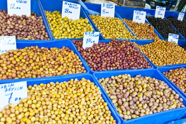 Gemlik type Turkse olijven — Stockfoto