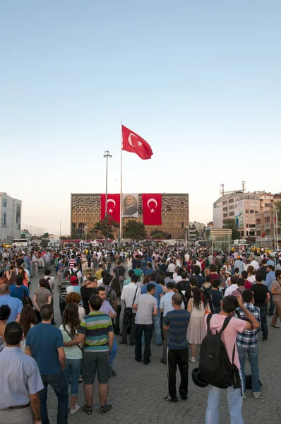 Tiché portesters v Istanbulu, gezi zaparkovat protesty - Turecko — Stock fotografie