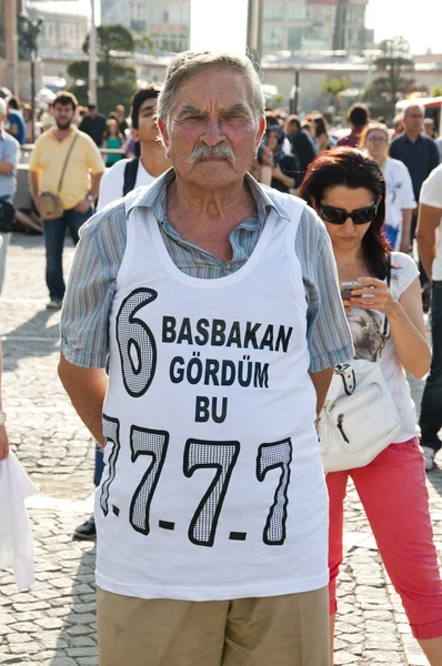 Standing Man protest in Istanbul — Stock Photo, Image