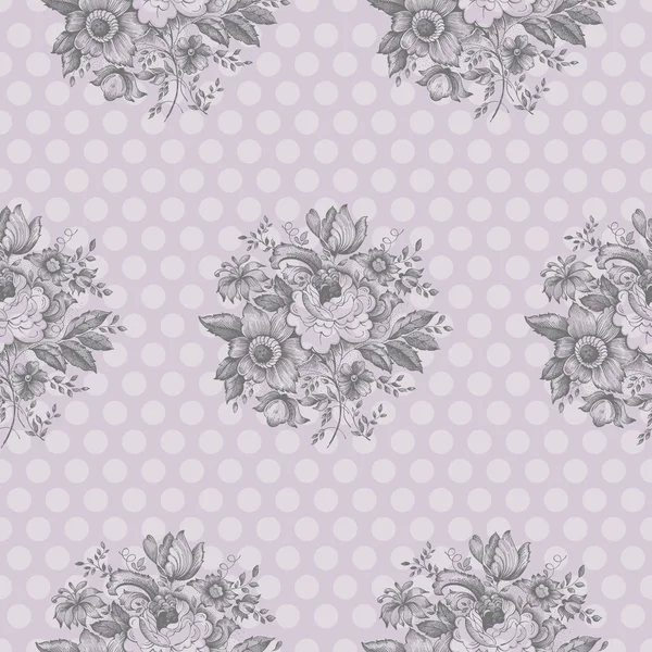Classic Floral Seamless Pattern — Stock Vector