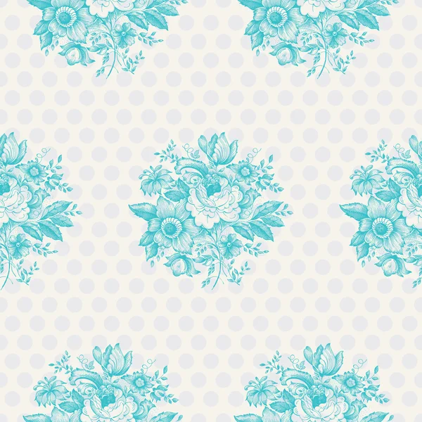 Classic Floral Seamless Pattern — Stock Vector