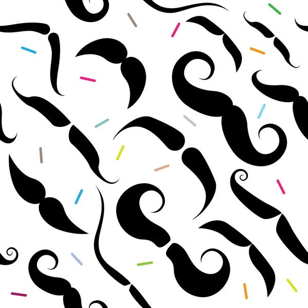 Moustache motif sans couture — Image vectorielle