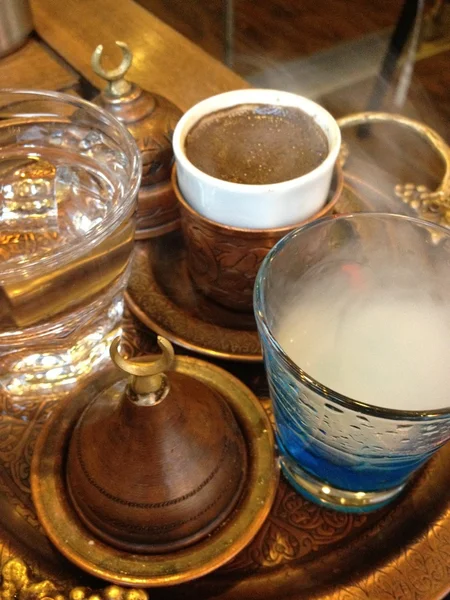 Turkish coffee service — Stock Photo, Image