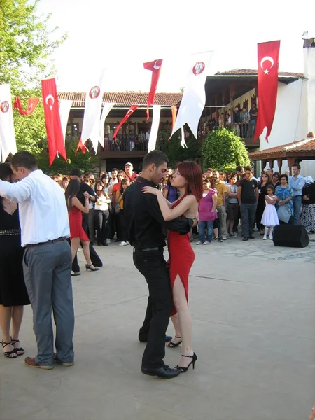 Show de dança moderna por estudantes da Universidade Mugla, Mugla-TURKEY — Fotografia de Stock