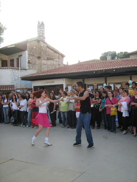 Taneční show mugla univerzitní studenty, mugla, Turecko — Stock fotografie