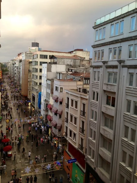 Taksim Square and Istiklal Road, Istanbul - TURKEY — Stock Photo, Image