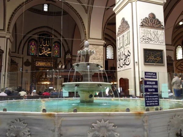 Interiér ulucami (Velká mešita) v bursa, Turecko — Stock fotografie
