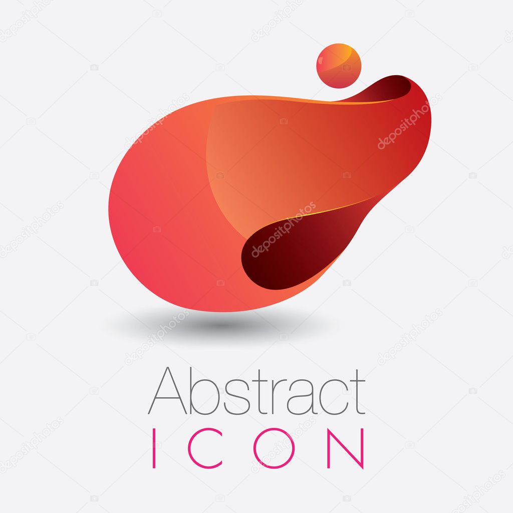 Abstract and glossy 3D looking infinity icon