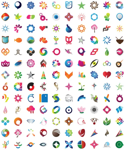 Huge collection of trendy icons — Stock Vector