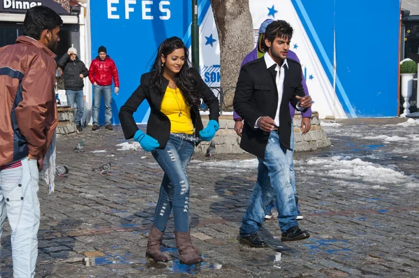 Bollywood Střelba v Istanbulu — Stock fotografie
