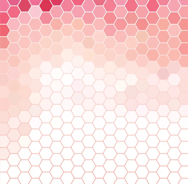 Cuadrícula hexagonal rosa y blanca — Vector de stock