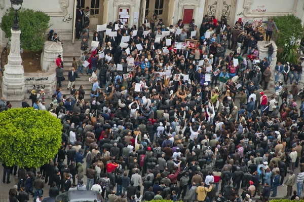 Tunisko protestyΤυνησία διαμαρτυρίες — Φωτογραφία Αρχείου