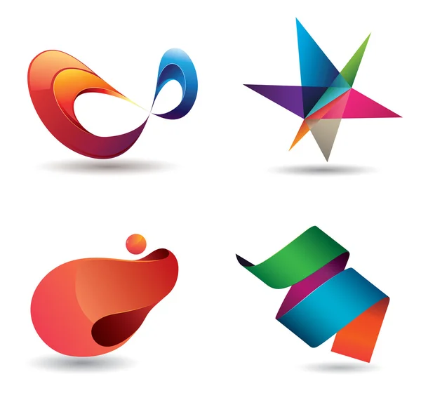 Kleurrijke moderne iconen — Stockvector