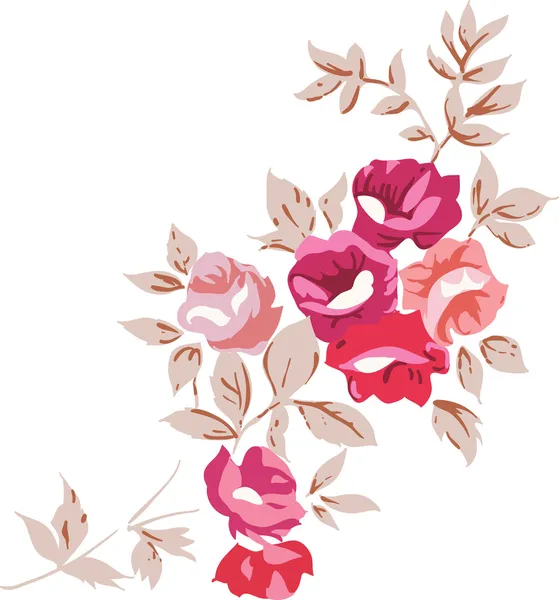 Vintage Romantic Roses — Stock Vector