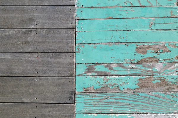 Turquesa painéis de madeira fundo — Fotografia de Stock