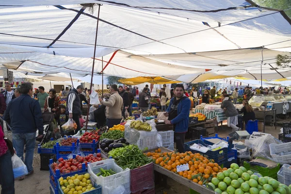 Veřejný trh Bitez, bodrum - Turecko — Stock fotografie