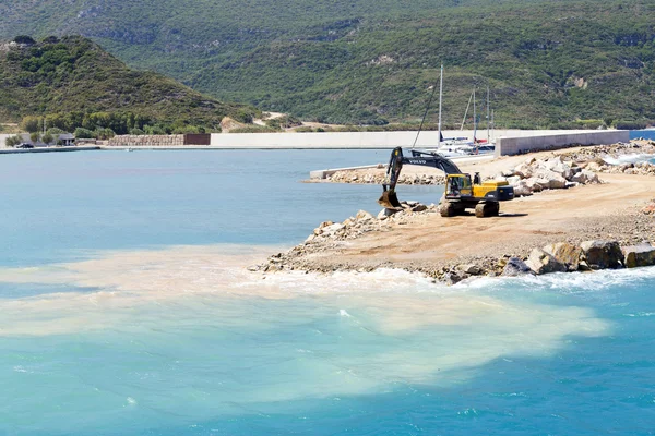 Harbor construction in Datca, Turkey — Stock Photo, Image