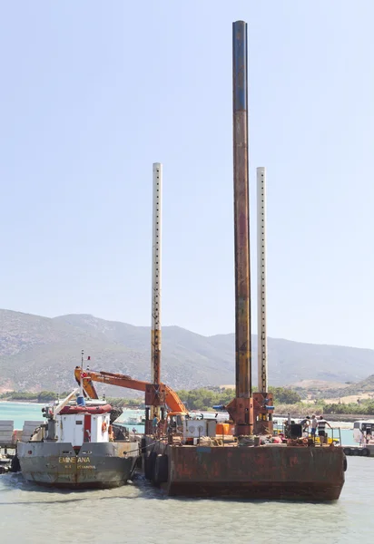 Construção do porto de Datca — Fotografia de Stock