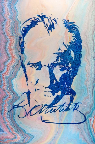 Pintura de Ataturk por Hikmet Barutcugil — Fotografia de Stock