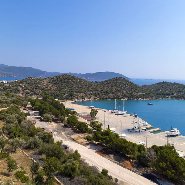 Kas plaats (town) in de buurt van antalya, Turkije — Stockfoto