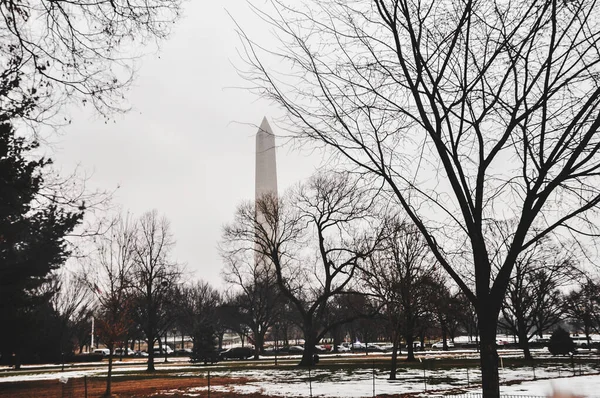 Het Washington Monument Een Bewolkte Dag Wachington Hoofdstad Van Verenigde — Stockfoto