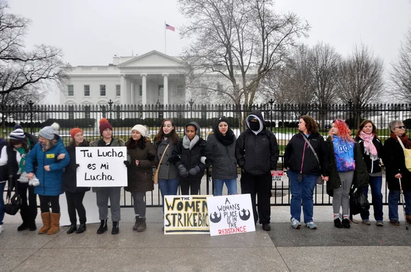 Washington Usa January 2019 Ομάδα Ανθρώπων Που Διαμαρτύρονται Κατά Της — Φωτογραφία Αρχείου