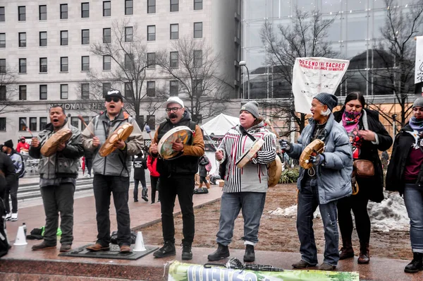 Washington Estados Unidos Enero 2019 Grupo Personas Protestando Contra Gobierno —  Fotos de Stock
