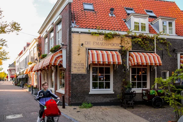 Delft Oktober 2021 Street View Een Scène Uit Grachten Delft — Stockfoto