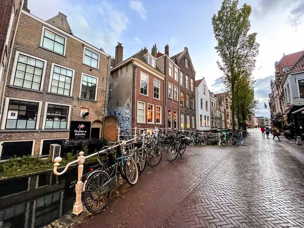 Delft Niederlande Oktober 2021 Street View Und Eine Szene Aus — Stockfoto