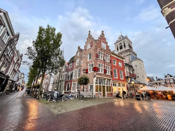 Delft Nederländerna Oktober 2021 Gatuvy Och Scen Från Kanalerna Delft — Stockfoto