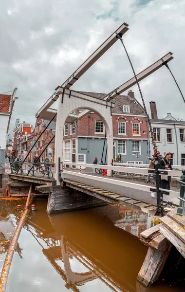 Amsterdam Nizozemsko Října 2021 Kanály Typická Holandská Architektura Amsterdamu Hlavním — Stock fotografie