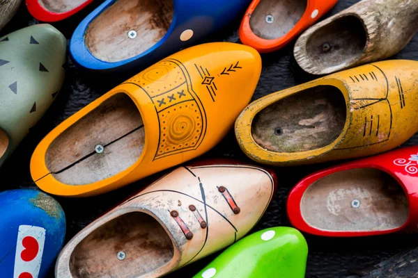 Traditional Dutch Clogs Wooden Shoes One Most Significant Symbols Netherlands — Stock Photo, Image