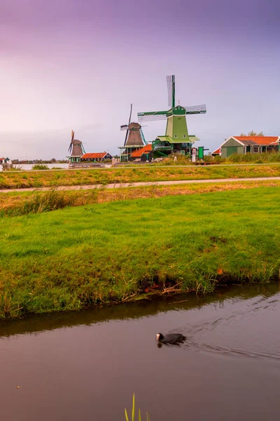 Zaanse Schans Bairro Zaandam Perto Zaandijk Holanda Famoso Por Sua — Fotografia de Stock