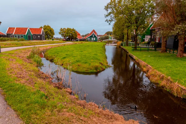 Zaanse Schans Είναι Μια Γειτονιά Του Zaandam Κοντά Zaandijk Ολλανδία — Φωτογραφία Αρχείου