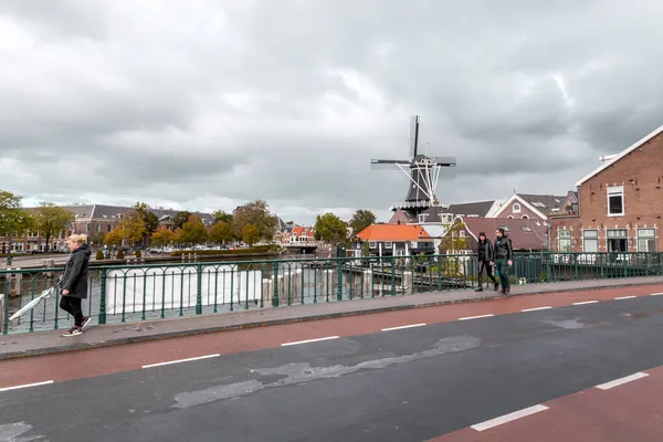 Amsterdam Netherlands October 2021 Molen Adriaan Adrian Windmills Haarlem Capital — Stock Photo, Image