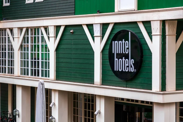 Amsterdam Holandia Października 2021 Widok Inntel Hotel Położony Zaandamie Uderzająca — Zdjęcie stockowe