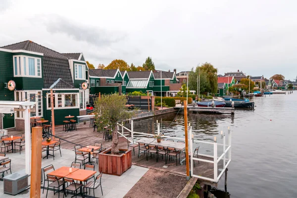 네덜란드 2021 자안스 Zaanse Schans 네덜란드자 근처에 안담의 지역으로 역사적 — 스톡 사진