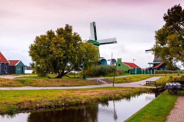 Zaandam Holanda Outubro 2021 Zaanse Schans Bairro Zaandam Perto Zaandijk — Fotografia de Stock