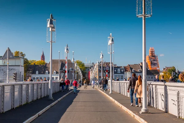 Maastricht Olanda Ottobre 2021 Sint Servaasbrug Ponte San Servazio Ponte — Foto Stock