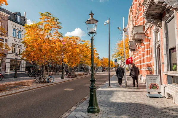 Maastricht Olanda Ottobre 2021 Architettura Tipica Olandese Vista Sulla Strada — Foto Stock