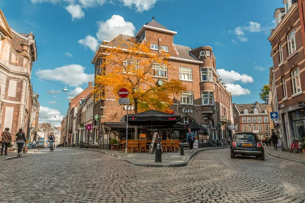 Maastricht Holanda Octubre 2021 Arquitectura Holandesa Típica Vista Calle Maastricht — Foto de Stock