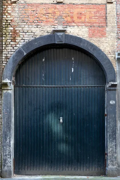 Porte Garage Ancienne Belle Détail Architectural Classique — Photo
