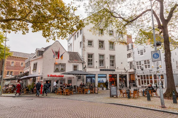 Maastricht Holland October 2021 Typical Dutch Architecture Street View Maastricht — Stock Photo, Image