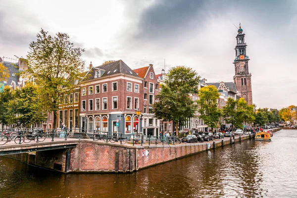 Amsterdam Paesi Bassi Ottobre 2021 Canali Architettura Tipica Olandese Amsterdam — Foto Stock