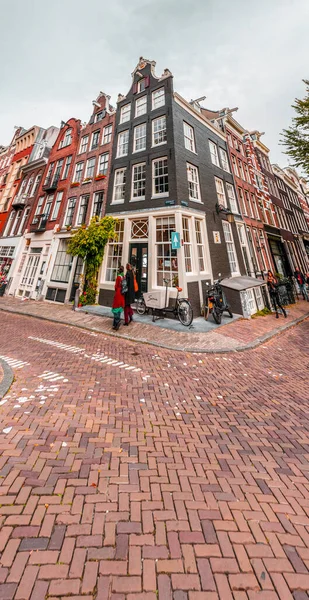 Амстердам Нідерланди Жовтня 2021 Вуличний Вид Загальна Архітектура Амстердамі Типовими — стокове фото