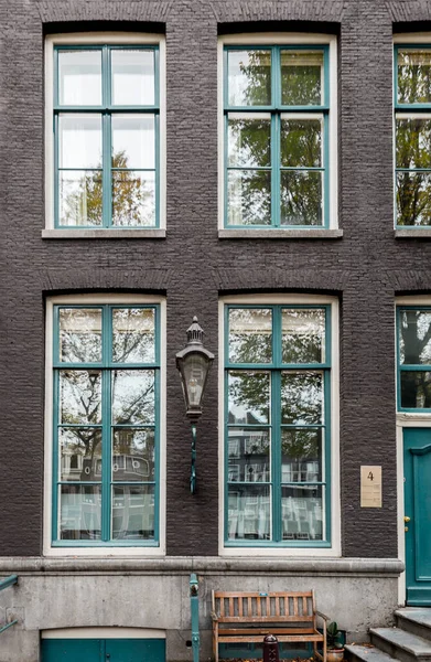 Amsterdam Nizozemsko Října 2021 Pohled Ulici Generická Architektura Amsterdamu Typickými — Stock fotografie