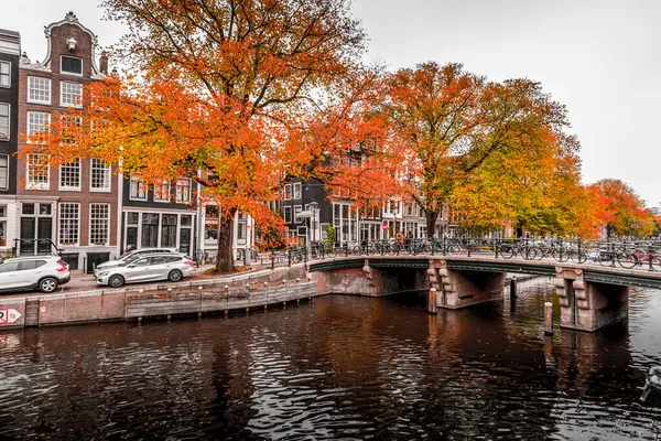 Canali Architettura Tipica Olandese Amsterdam Capitale Dei Paesi Bassi Amsterdam — Foto Stock